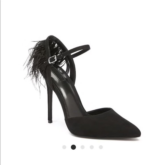 Faux Feather Stiletto Heels - Picture 2 of 5